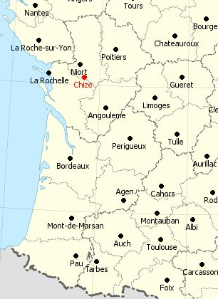 carte Chizé en Aquitaine